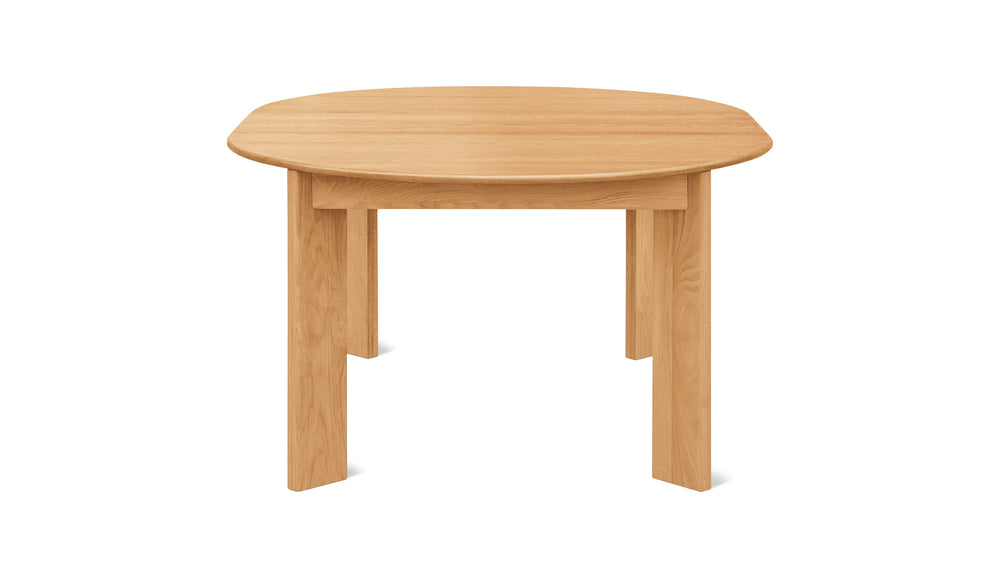Mesa de comedor redonda extensible Frame, para 4-8 personas, roble