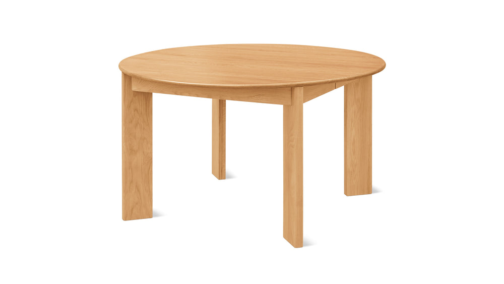 Mesa de comedor redonda extensible Frame, para 4-8 personas, roble