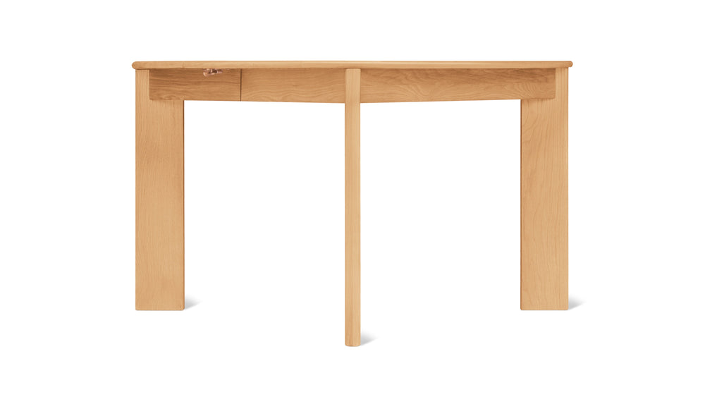 Mesa de comedor redonda extensible Frame, para 4-8 personas, roble