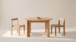Mesa de comedor redonda extensible Frame, para 4-8 personas, roble