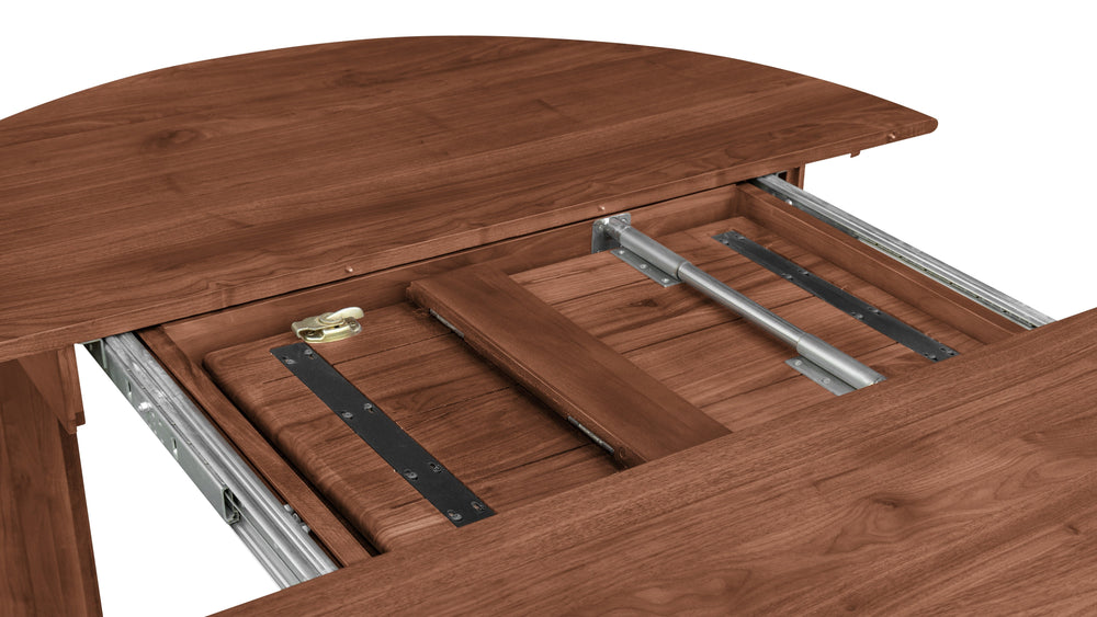 Mesa de comedor redonda extensible Frame, para 4-8 personas, roble