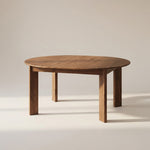 Mesa de comedor redonda extensible Frame, para 4-8 personas, roble
