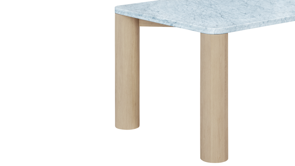 Mesa de comedor Field, para 6-8 personas, roble/mármol Carrara