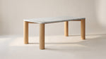 Mesa de comedor Field, para 6-8 personas, roble/mármol Carrara
