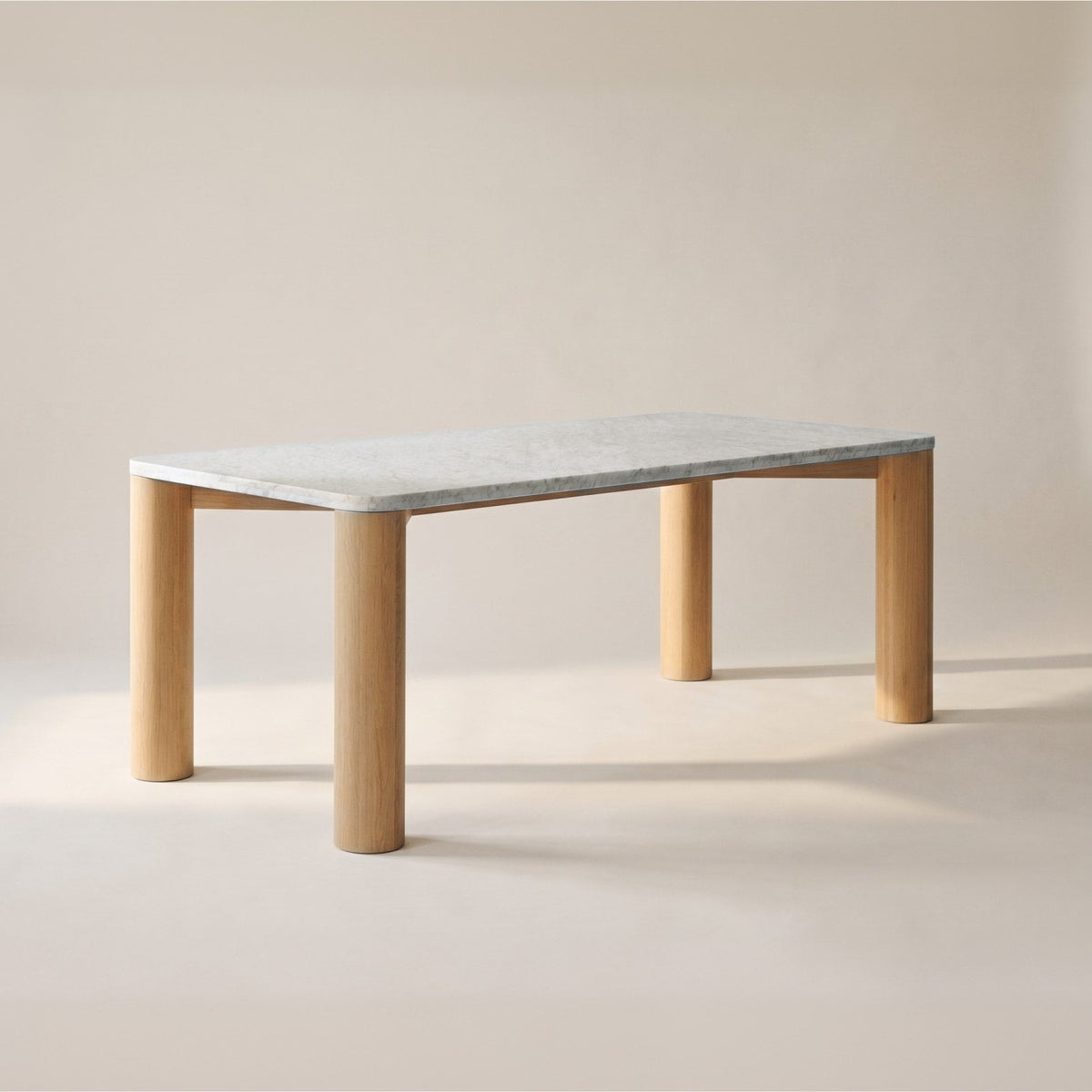 Mesa de comedor Field, para 6-8 personas, roble/mármol Carrara