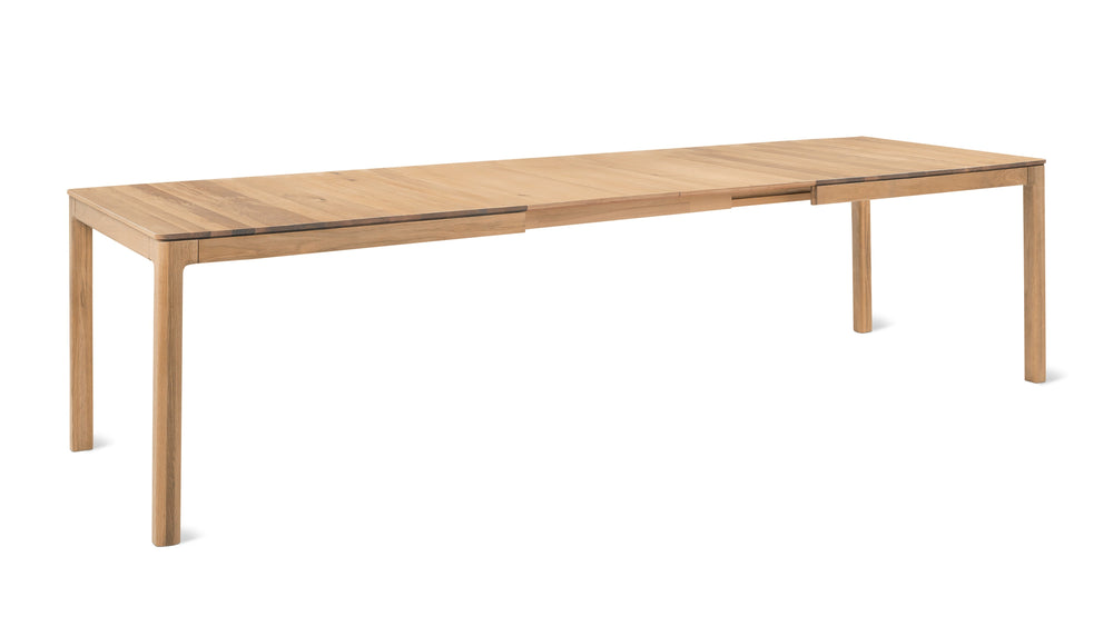 Mesa de comedor extensible Bridge, para 6–12 personas, roble