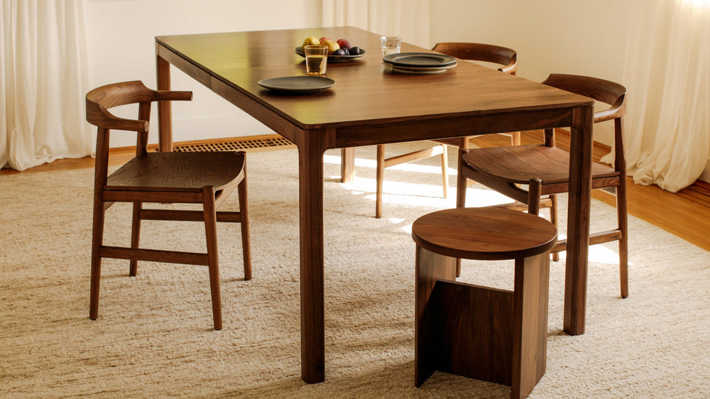Mesa de comedor extensible Bridge, para 6-12 personas, nogal americano