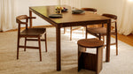 Mesa de comedor extensible Bridge, para 6-12 personas, nogal americano