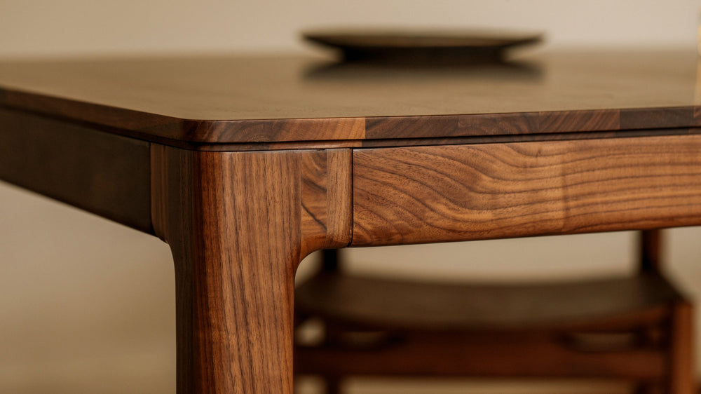 Mesa de comedor extensible Bridge, para 6-12 personas, nogal americano