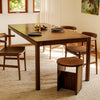 Mesa de comedor extensible Bridge, para 6-12 personas, nogal americano