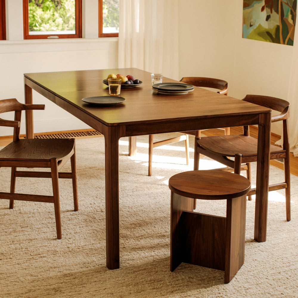 Mesa de comedor extensible Bridge, para 6-12 personas, nogal americano
