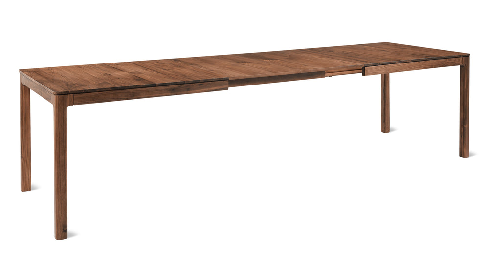Mesa de comedor extensible Bridge, para 6-12 personas, nogal americano