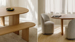 Mesa de comedor Union, para 4-6 personas, nogal