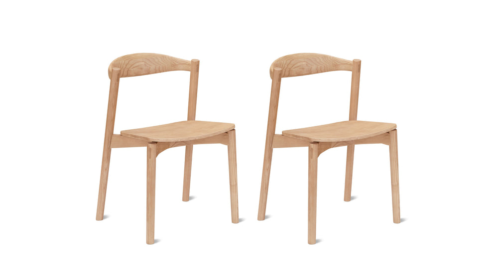 Silla de comedor Haven (Juego de dos), Fresno