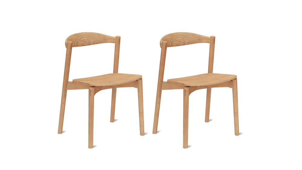 Silla de comedor Haven (juego de dos), roble teñido