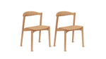 Silla de comedor Haven (juego de dos), roble teñido