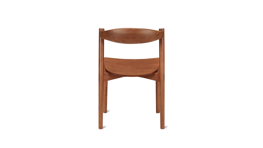 Silla de comedor Haven (juego de dos), nogal teñido