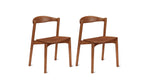 Silla de comedor Haven (juego de dos), nogal teñido