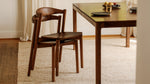 Silla de comedor Haven (juego de dos), nogal teñido