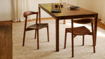 Silla de comedor Haven (juego de dos), nogal teñido