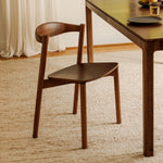 Silla de comedor Haven (juego de dos), nogal teñido
