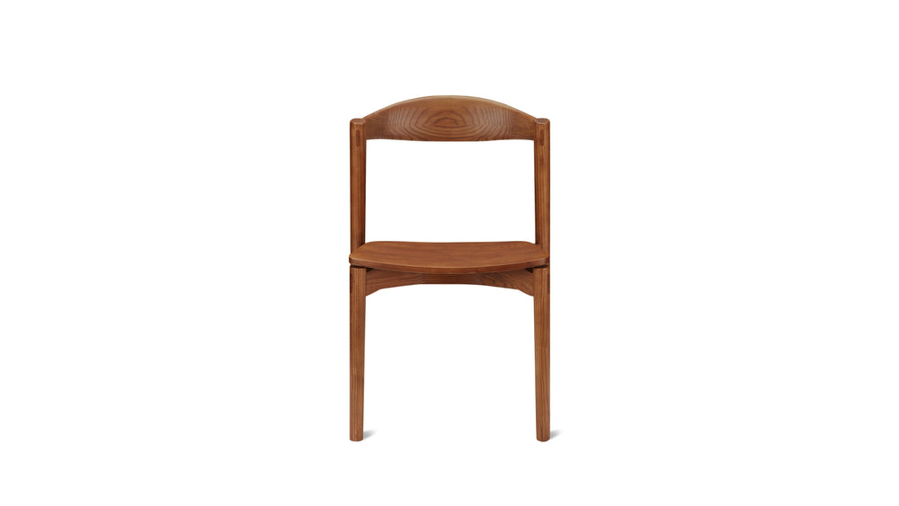Silla de comedor Haven (juego de dos), nogal teñido