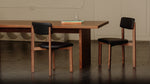Silla de comedor Frame, nogal, caviar