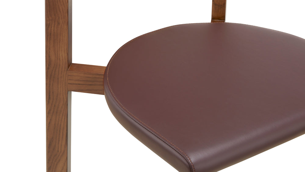 Silla de comedor Frame, nogal, cacao