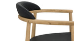 Silla de comedor Count On Me, roble, asiento negro