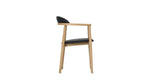 Silla de comedor Count On Me, roble, asiento negro