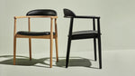 Silla de comedor Count On Me, roble, asiento negro