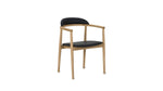 Silla de comedor Count On Me, roble, asiento negro