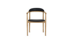 Silla de comedor Count On Me, roble, asiento negro