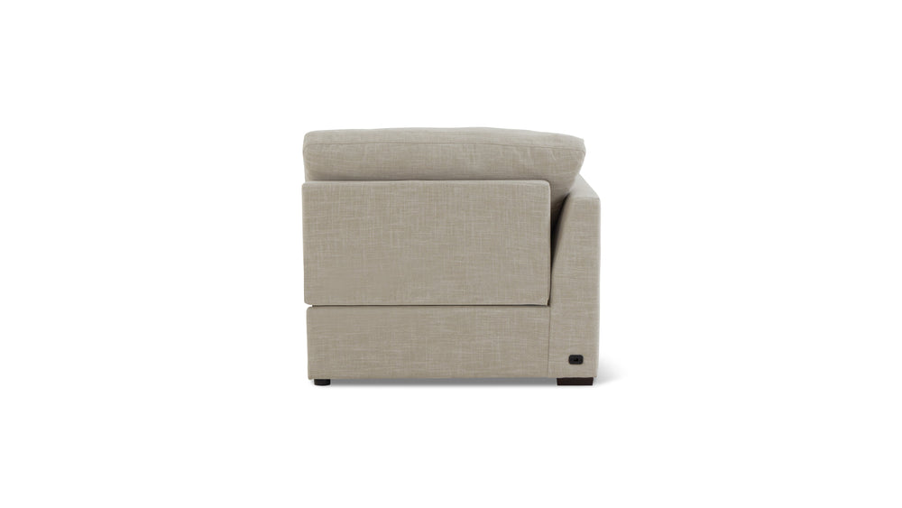 Sillón reclinable eléctrico Lift Off, brazo izquierdo, Light Pebble