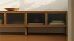 Showcase Mueble multimedia, roble blanco
