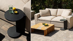 By Your Side Mesa para exterior, metal negro