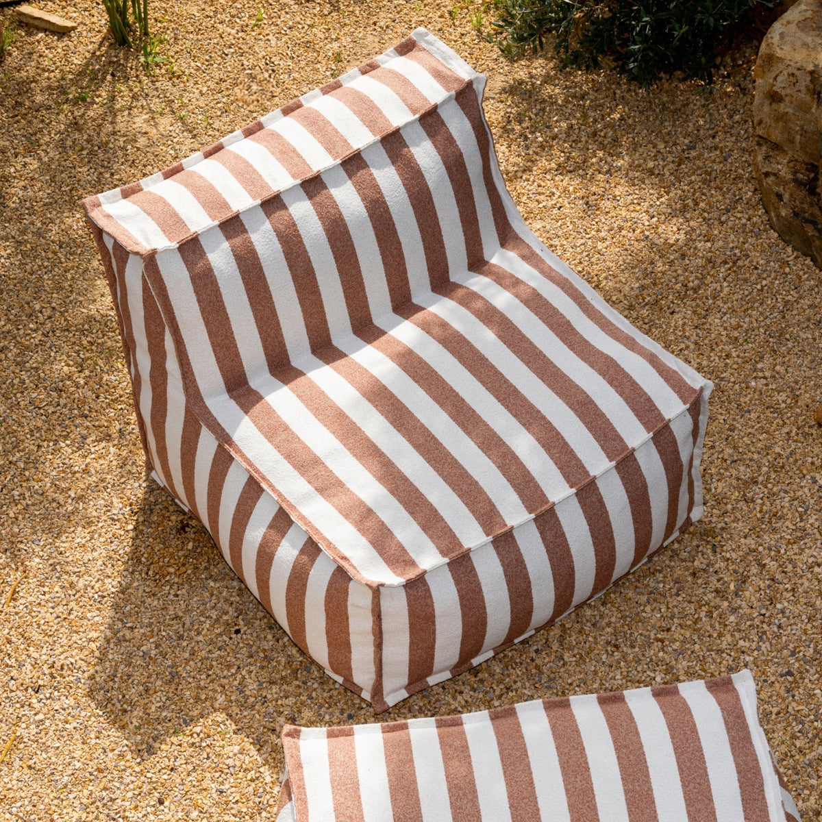 Make Waves Silla sin brazos para exteriores, Rayado toscano