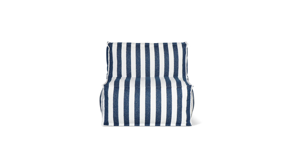 Silla sin brazos para exteriores Make Waves, Rayas Océano