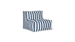 Silla sin brazos para exteriores Make Waves, Rayas Océano