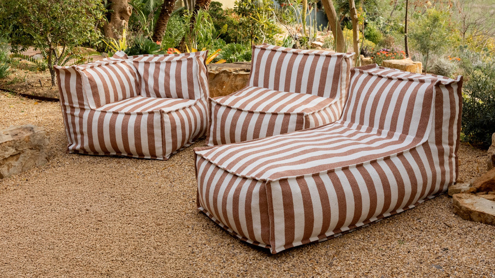 Make Waves Silla esquinera para exterior, Rayas toscanas