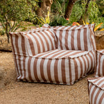 Make Waves Silla esquinera para exterior, Rayas toscanas