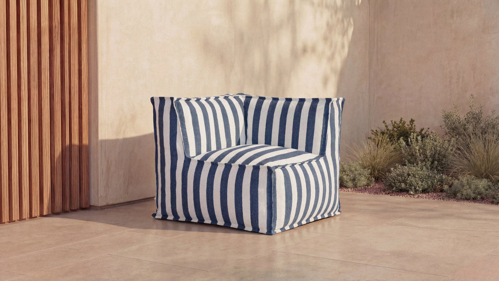 Make Waves Silla de esquina para exterior, Rayas Océano