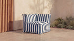 Make Waves Silla de esquina para exterior, Rayas Océano