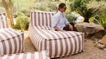 Make Waves Chaise para exterior, rayas toscanas