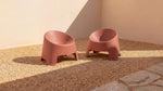 Inner Circle Sillón lounge para exterior (Juego de 2), Canela