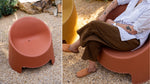 Inner Circle Sillón lounge para exterior (Juego de 2), Canela