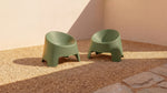 Inner Circle Silla lounge para exteriores (Juego de 2), Matcha