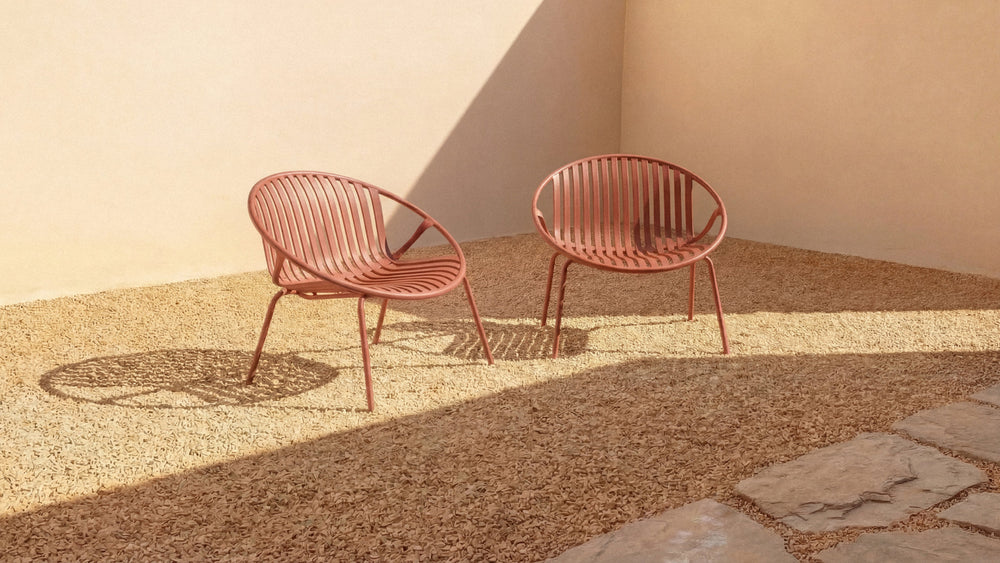 Golden Hour Sillón lounge para exterior (juego de dos), Canela