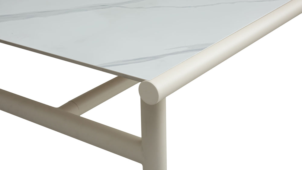 Long Weekend Mesa de comedor para exteriores, marfil