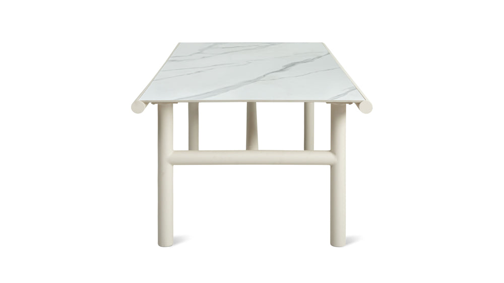Long Weekend Mesa de comedor para exteriores, marfil